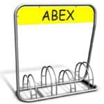 Fahrradständer mit Werbeschild Fs11