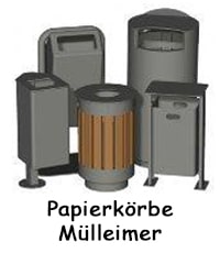 ABEX Produktgruppe Papierkörbe Mülleimer