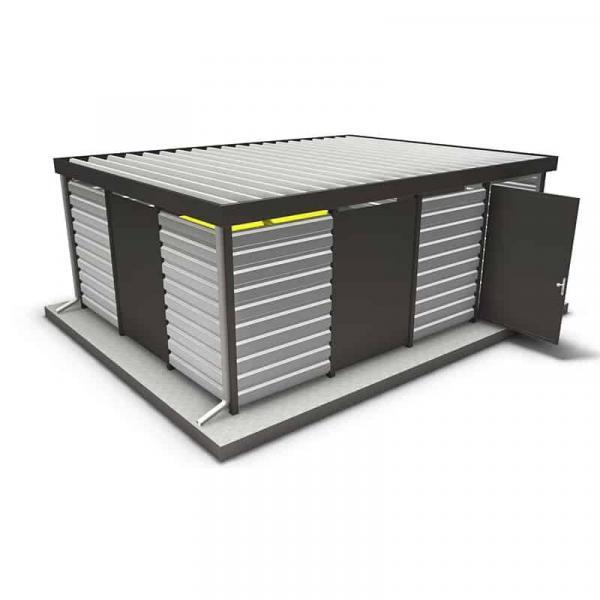 ABEX Stahlbau Überdachungen für Mülleimer