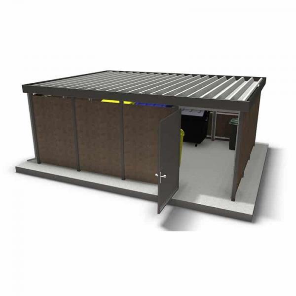 ABEX Stahlbau Rohrbiegen Stadtmöbel GmbH: Robuste Überdachung mit Holz- und Metallkomponenten für St.