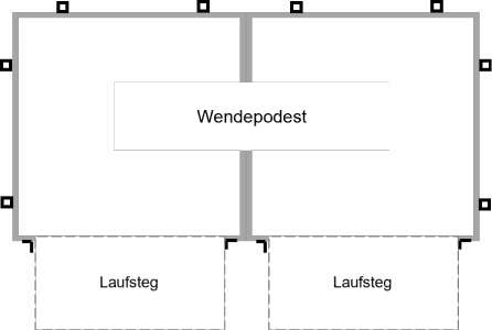 ABEX - modulares Rampensystem - Wendepodest